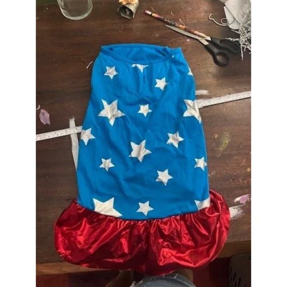 Heart to Tail Patriotic Star Pet Dress Size Large